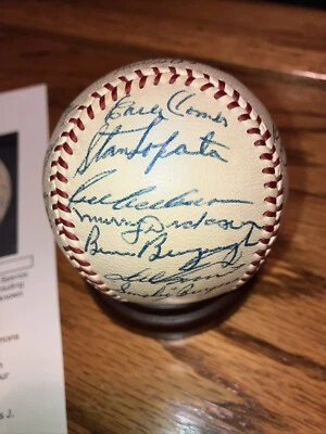 1954  Philadelphia Phillies Team Signed  Baseball  With Earle Combs - Image 1 of 4