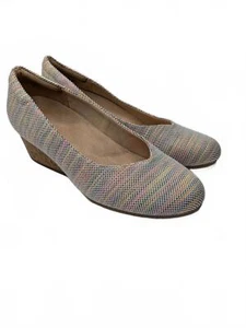 Dr. Scholls Damenschuhe Keilabsatz bunte Slipper Größe 9 M orthopädisch - Bild 1 von 9
