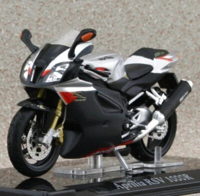 APRILIA RSV 1000R - silver / black - Atlas 1:24 - Immagine 1 di 4