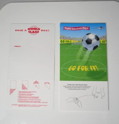 Tarjetas de San Valentín de Current 14 dedos fútbol origami tarjetas de día Foto 1 de 2