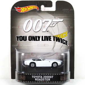 Hot Wheels TOYOTA 2000GT ROADSTER weiß James Bond 007 - Retro Ent 1:64 CFR18 - Bild 1 von 2