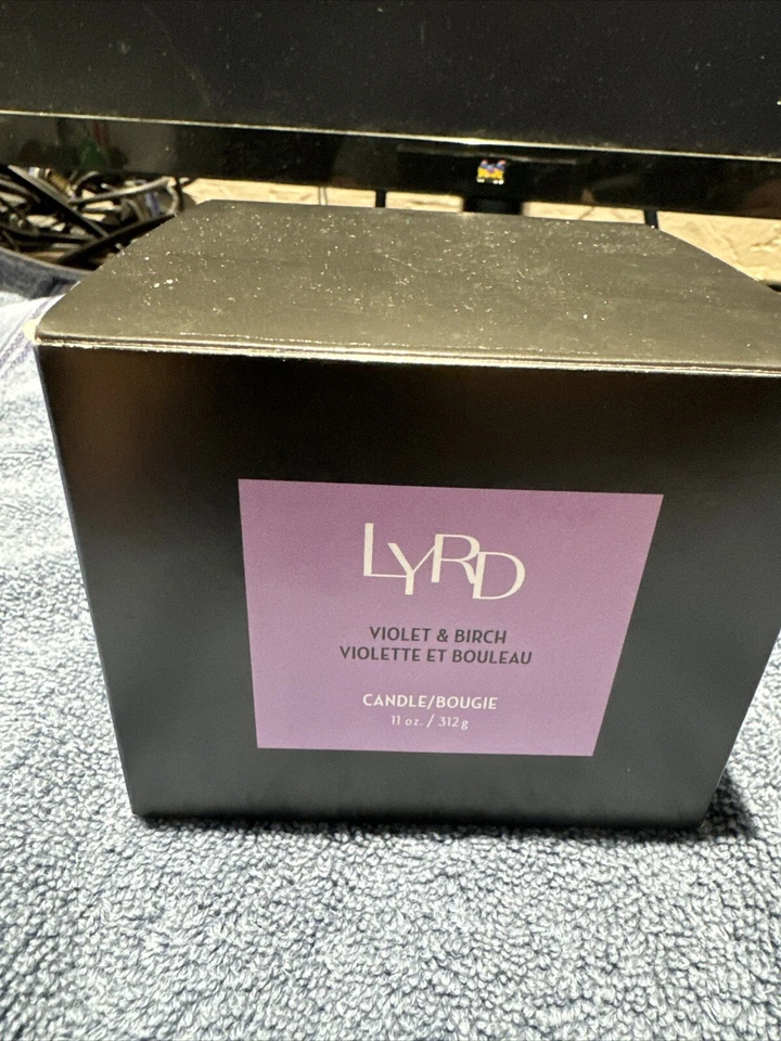 AVON LYRD Violet & Birch 3 wick Candle 11 oz.  New in Box - Image 1 of 3