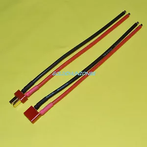 T PLUG male & female connectors 150mm UL1007 14AWG silicon Wire for LiPo battery - Picture 1 of 5