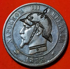 GUERRE DE 1870 SATIRIQUE - 10 ct 1870 Napoleon III - RARE ! - Imagen 1 de 2