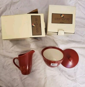 Noritake Steingut ELEMENTS CORAL Milchkännchen und Zuckerdose - Bild 1 von 5