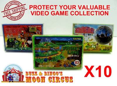 DR. RETRO 10X NINTENDO FAMICOM MEDIUM CIB GAME - CLEAR PLASTIC PROTECTIVE BOX - READ!