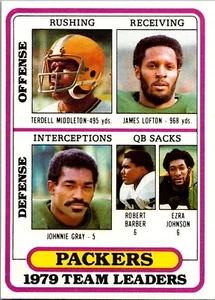 1980 Topps - #303 James Lofton, Ezra Johnson, Johnnie Gray (RC) - Picture 1 of 2