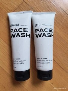2 Men's Face Wash 4oz Refresh Soothe Fragrance Free Sealed Would Barstool Brand  - Picture 1 of 4