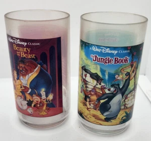 Jungle Book & Beauty & Beast Plastic Drinking Glasses - Picture 1 of 1