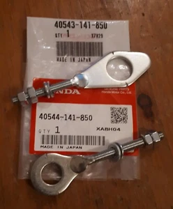 Genuine Honda C90 90 Cub Rear Wheel / Chain Pull - Adjusters - C50 C70 - NEW - Picture 1 of 4