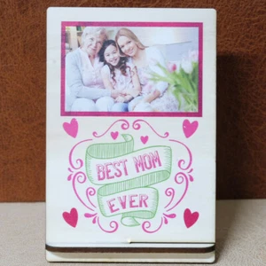 Targa in legno personalizzata con foto esempio festa della Mamma - Bild 1 von 1