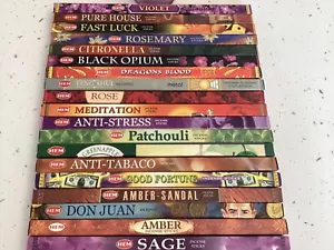 240 Sq Boxes of 8g Mixed Scent Incense Sticks Hem Brand- Total 1920 Sticks - Picture 1 of 5
