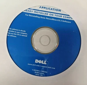 N.I.B. Dell Roxio Sonic RecordNow 6.5.3 Software Reinstall CD 0F4301 F4300 - Picture 1 of 2