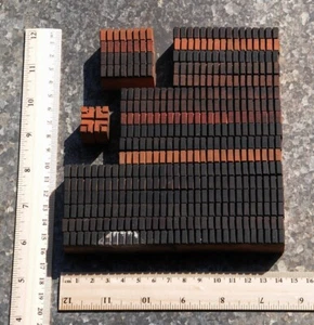 letterpress border wooden printing blocks ornaments Art Nouveau wood frame o|d \ - Picture 1 of 4