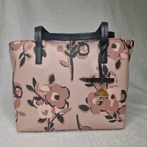 Kate Spade New York PVC Tote Bag Rose Pattern Large-Medium Size Charm Free Ship - Picture 1 of 23
