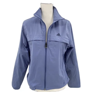 Giacca donna Adidas vintage taglia L blu pervinca 3 righe full zip ventilata Y2K - Foto 1 di 11