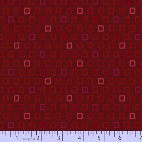 Cuadrados pequeños, rosas, en borgoña oscura, Remember Red, Marcus Brothers Foto 1 de 1