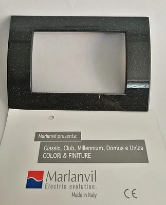 PLACCA 3 FORI MARLANVIL SERIE CLASSIC NERO FLASH 7833.T.N