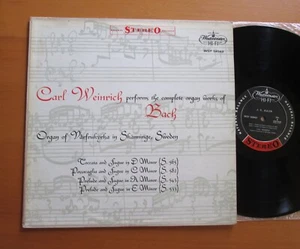 WST 14043 ED1 Carl Weinrich Bach Complete Organ Works Westminster 1st Stereo EX - Picture 1 of 5
