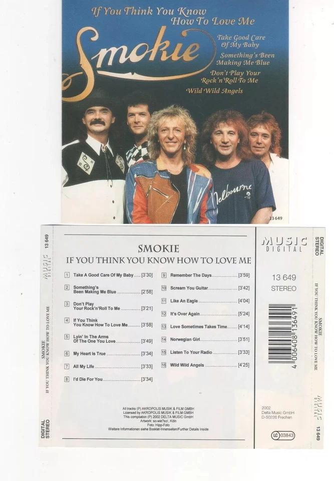 CD SMOKIE - IF YOU THINK YOU KNOW HOW TO LOVE ME - ALBUM - Bild 1 von 1