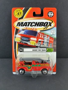 Matchbox 2002 Bucket Fire Truck #56 Rescue Rookies Red 95248 NEW - Picture 1 of 7