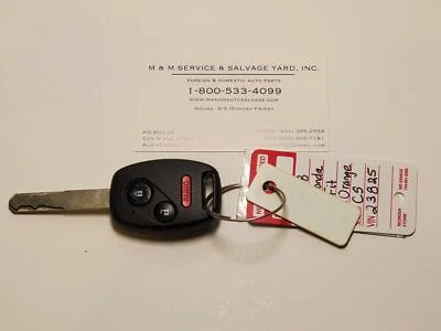 2008 Honda Fit keyless key entry remote fob p/n G80-380H-A Foto 1 de 3