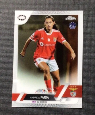 2022-23 Topps Chrome Women's UEFA Soccer Andreia Faria Rookie #21 - Image 1 of 2