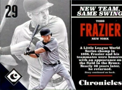 Todd Frazier 2017 Panini Chronicles Card #58 - Image 1 of 2