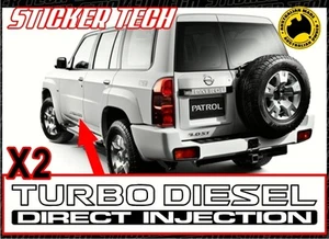 2x TURBO DIESEL DIRECT INJECTION STICKER DECALS SUITS NISSAN PATROL GU WAGON UTE - Picture 1 of 1