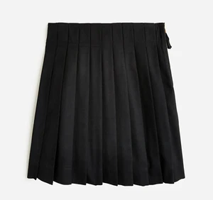 New CREWCUTS $55 Girls Size 6 Pleated Skirt in Twill - Black - Picture 1 of 4