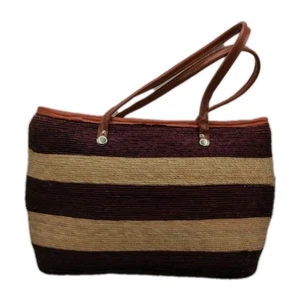 Bolso de Mano Grande Tejido a Mano de Sisal Nuevo - Imagen 1 de 6