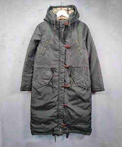 Burberry Brit Jacket Womens Small Green Down Filled Parka Coat - Picture 1 of 12