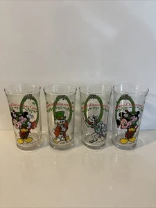 1982 Disney Mickey's Christmas Scrooge Goody Mickey Coca Cola Gläser 4 Stück - Bild 1 von 11