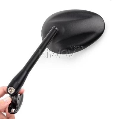 Carenado espejos retrovisores negro ovalado ELLIPSE mate negro base ajustable se adapta a Yamaha YZF R Foto 1 de 4