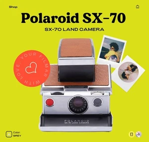 Polaroid SX-70 Land Camera -Vintage Folding Instant SLR Camera with Manual - Picture 1 of 6