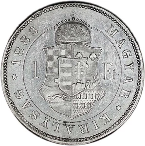 Moneda HUNGRÍA 1 florín 1883 aUNC sobre sin circular - Imagen 1 de 7