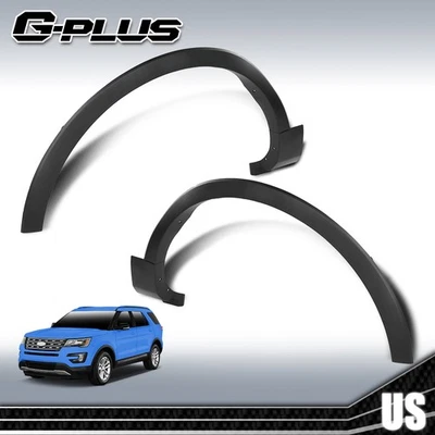 Pair Fender Flares Wheel Trim Opening Molding Fit For 2016-2019 Ford Explorer Foto 1 de 4