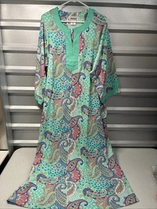 Anthony Richards Robe House Dress Lounger MuuMuu Hawaiian 2XL Mint - Picture 1 of 8