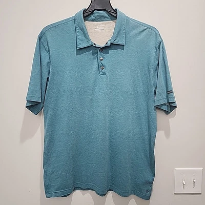 Camisa Columbia Hombres XL/TG Manga Corta Omni Wick Cuello Polo Verde Suave Cómoda Foto 1 de 4