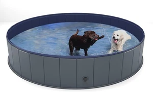 Niubya Foldable Dog Swimming Pool Collapsible Hard Plastic Portable Bath Tub New - Picture 1 of 9