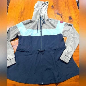 Chaqueta con capucha Mind Body Love para mujer de gran tamaño con cremallera bloque de color talla Xxs - Imagen 1 de 4