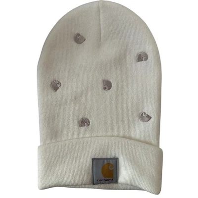 Gorro Carhartt Knit C - Estampado de logotipo blanco invierno - Nuevo con etiquetas Foto 1 de 3