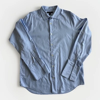 Banana Republic Fitted Mens Dress Shirt Lt Blue Business Sz XL French Cuff - Image 1 of 4