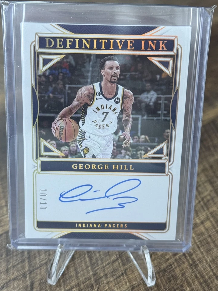 2024-25 Panini National Treasures George Hill tinta definitiva oro automático/10 marcapasos Foto 1 de 3