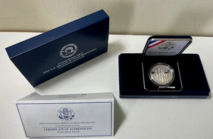 2002-W US Military Academy $1 Commemorative Coin Proof Silver Dollar, OGP & COA - Picture 1 of 4