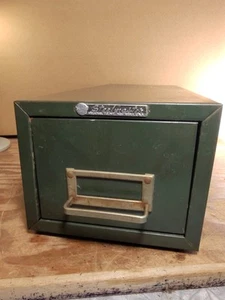 Vintage Steelmaster 16" Industrial Steel File Drawer Green - Made in USA - Picture 1 of 9