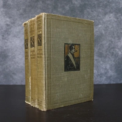Antique Conan Doyle's Best Books Stories of Sherlock Holmes 3 Vols Hardcover Set Foto 1 de 4