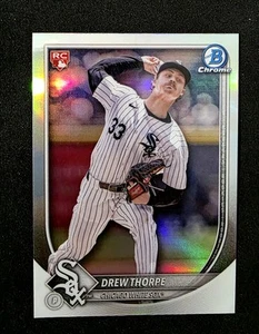 2025 Bowman #8 Drew Thorpe Red Rookie Logo Redemption Chrome - Picture 1 of 2