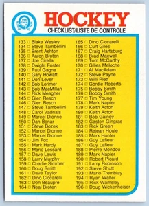 CHECKLISTE 133-264 UNMARKIERT 1982-83 O-PEE-CHEE 82-83 #261 VGEX+ 98827 - Bild 1 von 2
