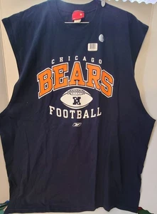 3XLT Chi Bears , Jay Cutler Reebok Sleeveless Gym Shirt Navy Blue. Nwot - Picture 1 of 5